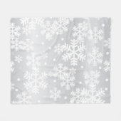 Schneeflockenmuster Fleecedecke (Vorderseite (Horizontal))