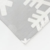 Schneeflockenmuster Fleecedecke (Ecke)