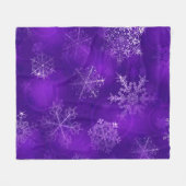 Schneeflockenmuster Fleecedecke (Vorderseite (Horizontal))
