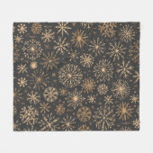 Schneeflockenmuster Fleecedecke (Vorderseite (Horizontal))