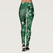Schneeflockenmuster für Weihnachten - Leggings (Rückseite)