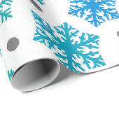 Schneeflockenmuster Geschenkpapier (Rolleneckpunkt)