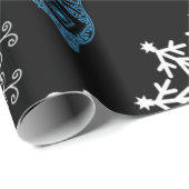 Schneeflockenmuster Geschenkpapier (Rolleneckpunkt)