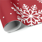 Schneeflockenmuster Geschenkpapier (Rolleneckpunkt)