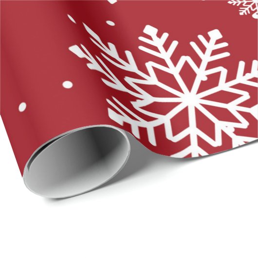 Schneeflockenmuster Geschenkpapier (Rolleneckpunkt)