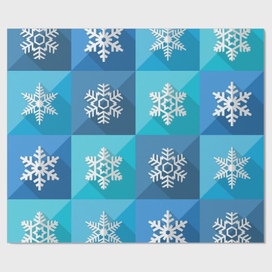 "Schneeflockenmuster" Geschenkpapier (Flach)