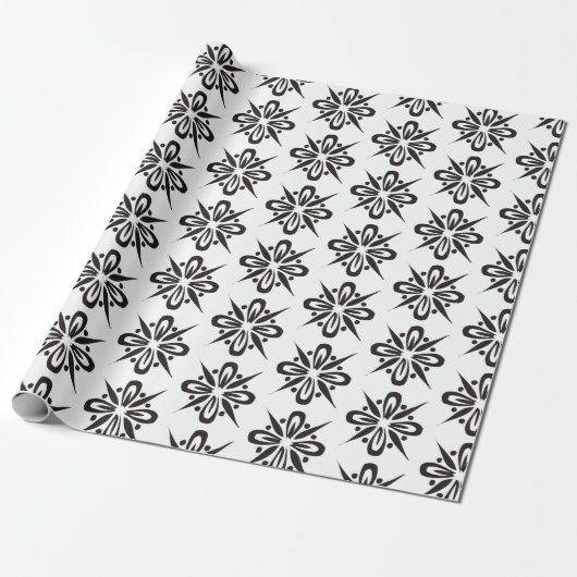 Schneeflockenmuster Geschenkpapier (Ungerollt)