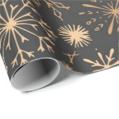 Schneeflockenmuster Geschenkpapier (Rolleneckpunkt)