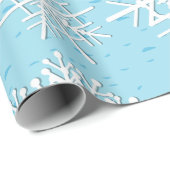 Schneeflockenmuster Geschenkpapier (Rolleneckpunkt)