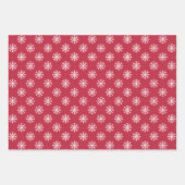 Schneeflockenmuster Geschenkpapier Set (Vorderseite 3)