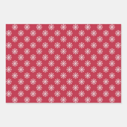Schneeflockenmuster Geschenkpapier Set (Vorderseite 3)