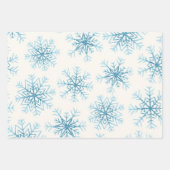 Schneeflockenmuster Geschenkpapier Set (Vorderseite 3)