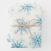 Schneeflockenmuster Geschenkpapier Set (Beispiel)