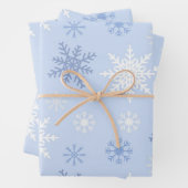 Schneeflockenmuster Geschenkpapier Set (Beispiel)