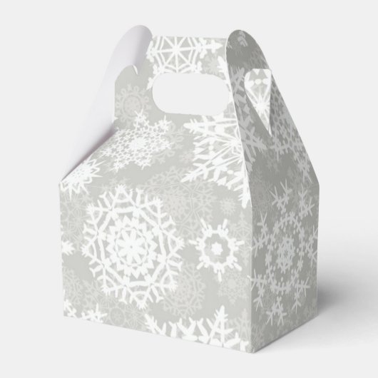 Schneeflockenmuster Geschenkschachtel (Rückseite)