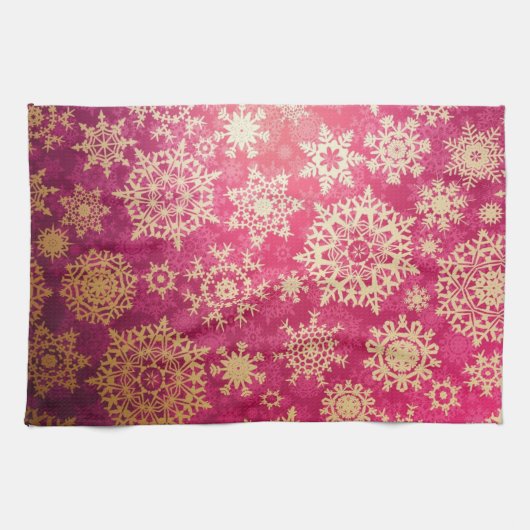 Schneeflockenmuster Geschirrtuch (Horizontal)