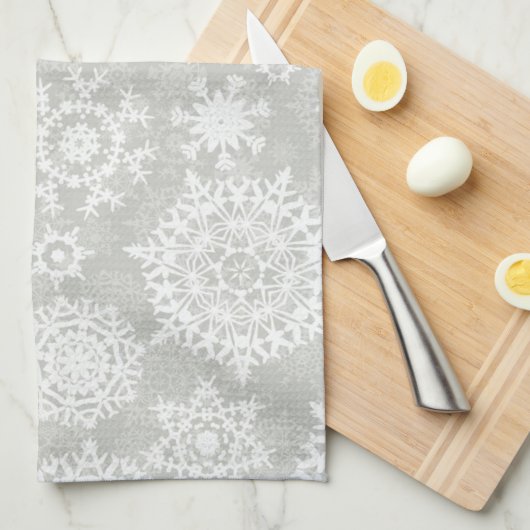 Schneeflockenmuster Geschirrtuch (Viertel Falte)