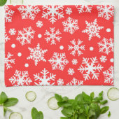 Schneeflockenmuster Geschirrtuch (Gefaltet)