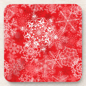 Schneeflockenmuster Getränkeuntersetzer (Vorderseite)