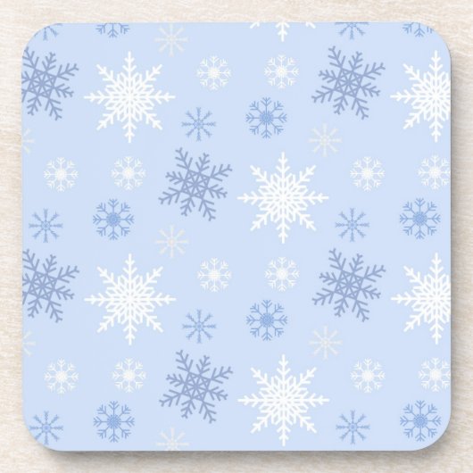 Schneeflockenmuster Getränkeuntersetzer (Vorderseite)