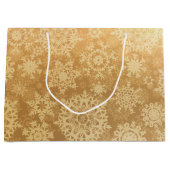 Schneeflockenmuster Große Geschenktüte (Vorderseite)