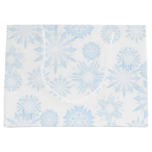 Schneeflockenmuster Große Geschenktüte (Vorderseite)