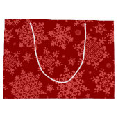Schneeflockenmuster Große Geschenktüte (Rückseite)