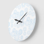 Schneeflockenmuster Große Wanduhr (Winkel)