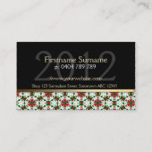 Schneeflockenmuster | Holiday Greetings Mini Cards Visitenkarte (Rückseite)