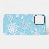 Schneeflockenmuster iPhone Hülle (Rückseite (Horizontal))
