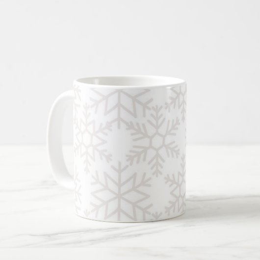 Schneeflockenmuster Kaffeetasse (Vorderseite Links)