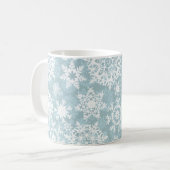Schneeflockenmuster Kaffeetasse (Vorderseite Links)