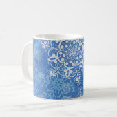Schneeflockenmuster Kaffeetasse (Vorderseite Links)
