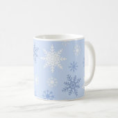 Schneeflockenmuster Kaffeetasse (VorderseiteRechts)