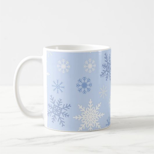 Schneeflockenmuster Kaffeetasse (Links)