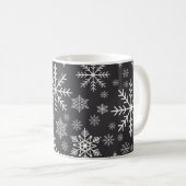 Schneeflockenmuster Kaffeetasse (VorderseiteRechts)