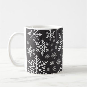 Schneeflockenmuster Kaffeetasse