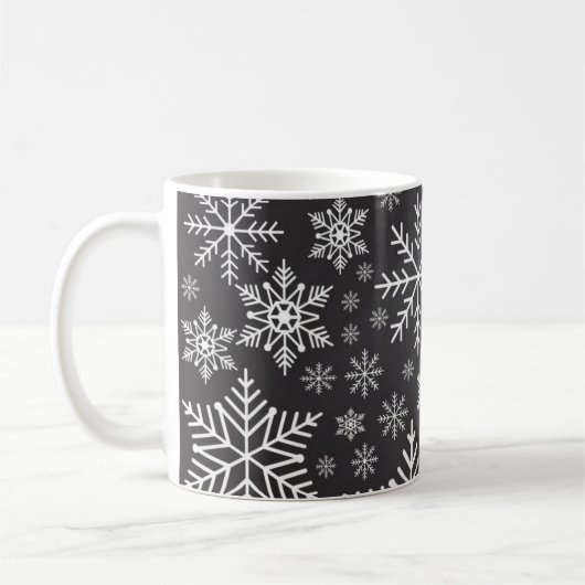 Schneeflockenmuster Kaffeetasse (Links)
