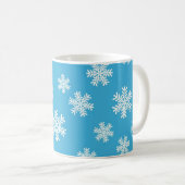 Schneeflockenmuster Kaffeetasse (VorderseiteRechts)