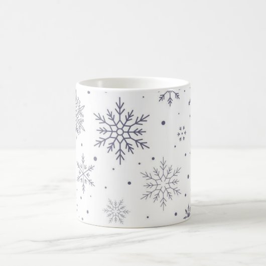 Schneeflockenmuster Kaffeetasse (Mittel)