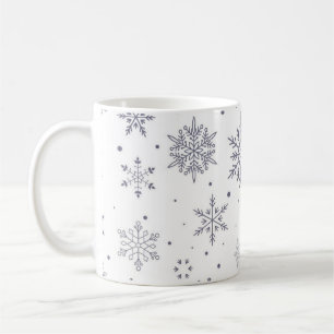 Schneeflockenmuster Kaffeetasse