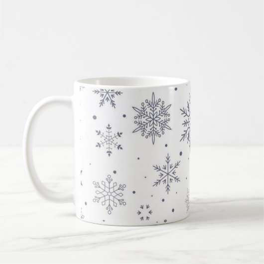 Schneeflockenmuster Kaffeetasse (Links)