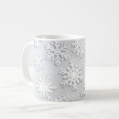 Schneeflockenmuster Kaffeetasse (Vorderseite Links)