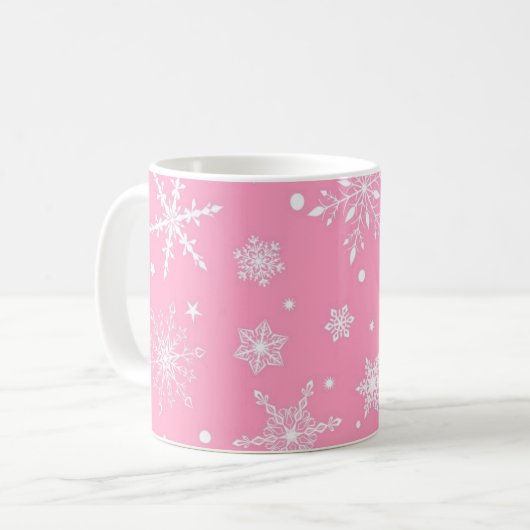 Schneeflockenmuster Kaffeetasse (Vorderseite Links)
