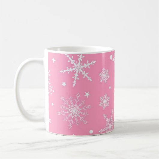 Schneeflockenmuster Kaffeetasse (Links)