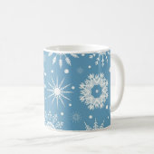 Schneeflockenmuster Kaffeetasse (VorderseiteRechts)