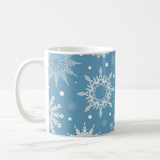 Schneeflockenmuster Kaffeetasse (Links)