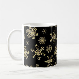 Schneeflockenmuster Kaffeetasse