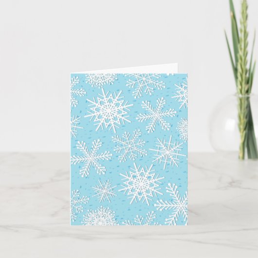 Schneeflockenmuster Karte (Vorderseite)