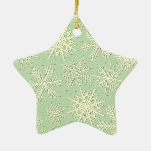 Schneeflockenmuster Keramik Ornament (Hinten)